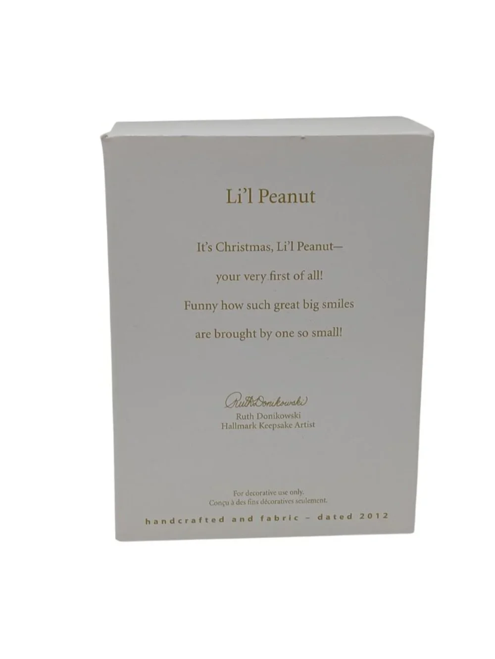 Hallmark Keepsake Lil Peanut Babys 1st Christmas Ornament 2012 Elephant Wagon D9